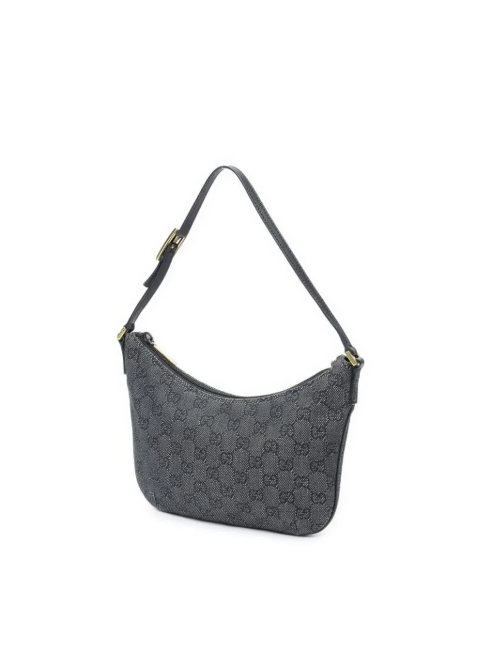 Gucci Pochette Hobo Black GG Denim Canvas